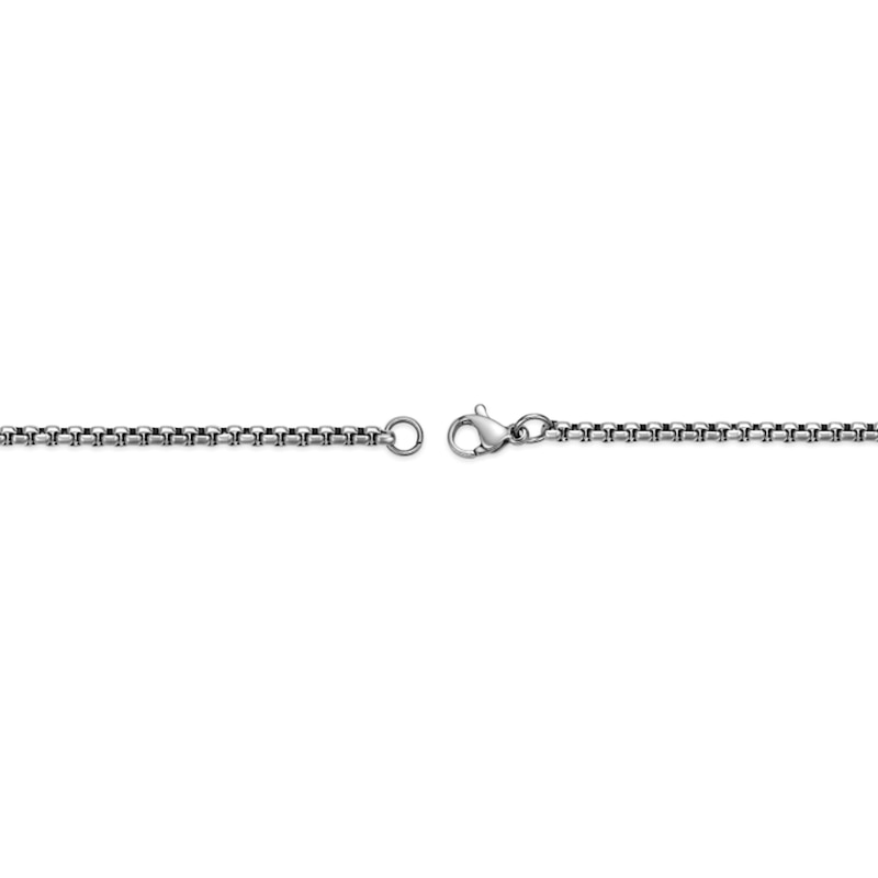 Main Image 4 of Damascus Stainless Steel Vertical Drop Pendant with Yellow Ion Plate - 24"