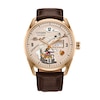 Thumbnail Image 1 of Men’s Citizen Eco-Drive® Disney Mickey Mouse on the Train Rose-Tone IP Brown Leather Strap Watch (Model: AW0088-04W)