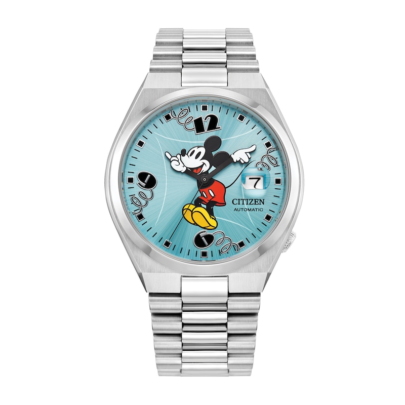 Main Image 1 of Citizen Disney Bouncing Mickey Mouse Tsuyosa Automatic Watch with Blue Dial (Model: NJ0156-50L)