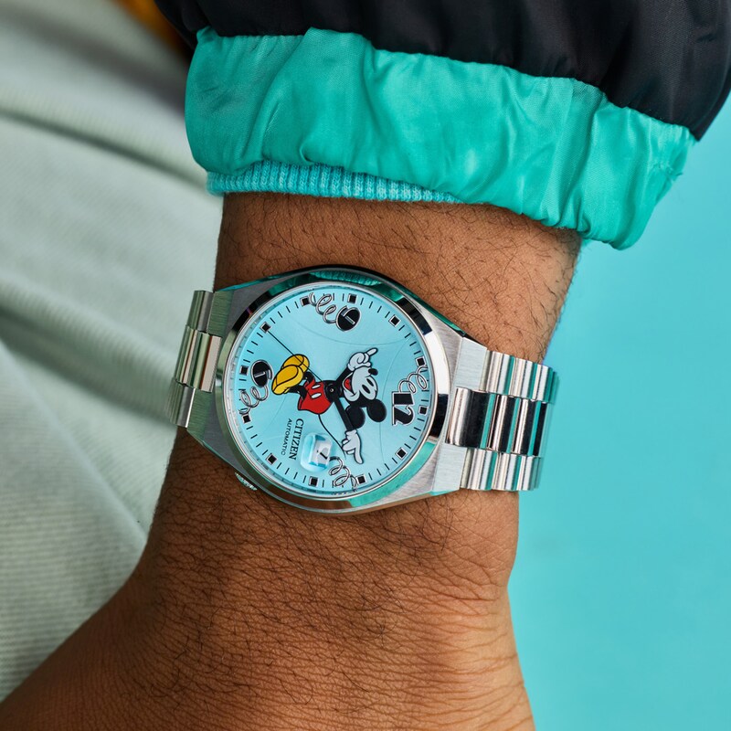 Main Image 5 of Citizen Disney Bouncing Mickey Mouse Tsuyosa Automatic Watch with Blue Dial (Model: NJ0156-50L)