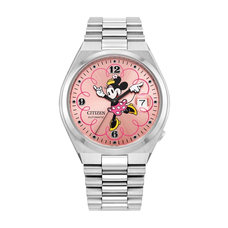 Main Image 1 of Citizen Disney Twirling Minnie Mouse Tsuyosa Automatic Watch with Pink Dial (Model: NJ0156-50W)