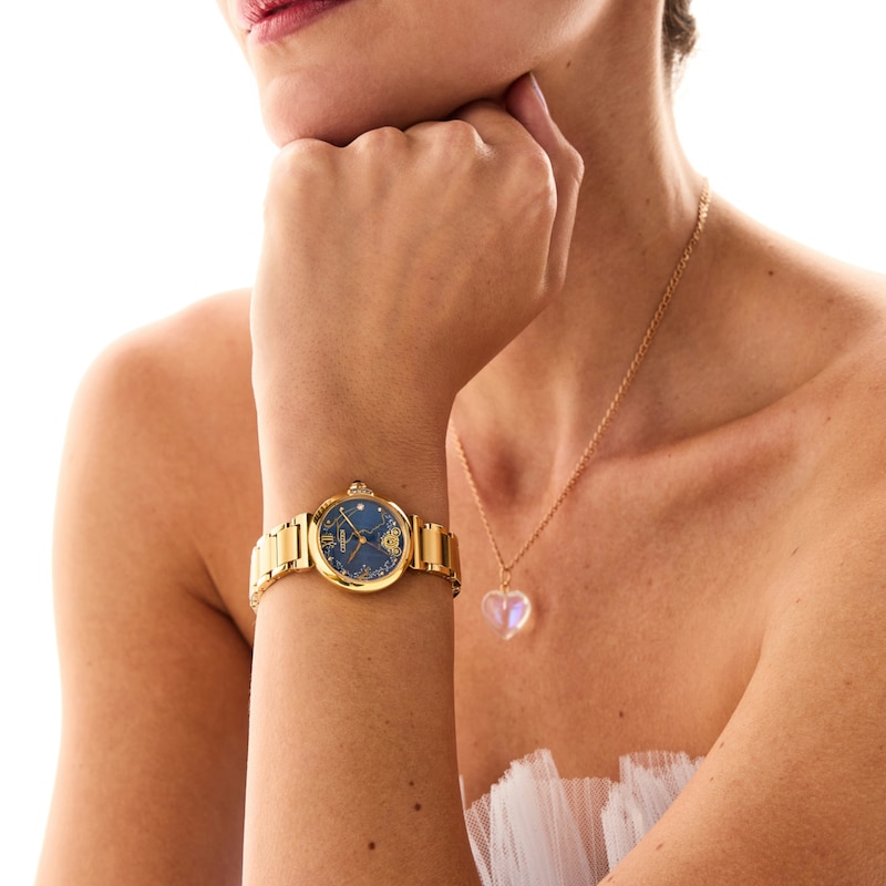 Main Image 5 of Ladies’ Citizen Eco-Drive® Disney Cinderella 75th Anniversary Diamond Watch and Pin Box Set (Model: EM1068-69W)
