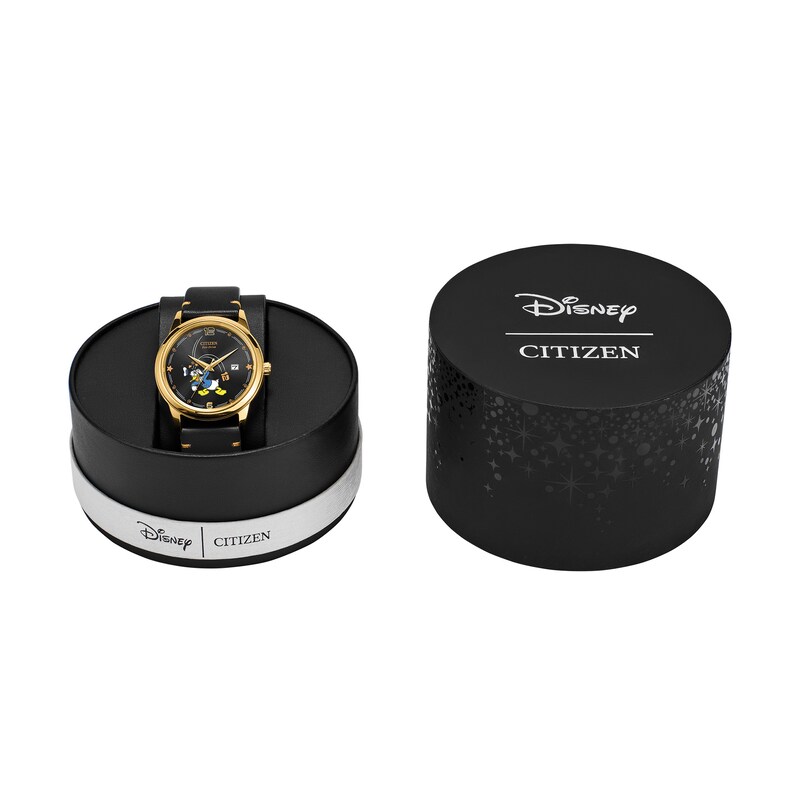 Main Image 4 of Unisex Citizen Eco-Drive® Disney Donald Duck Seeing Stars Watch with Black Dial (Model: AW1789-04W)