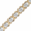 Thumbnail Image 0 of Previously Owned - 1 CT. T.W. Diamond "X" Bracelet in 10K Gold