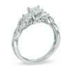 Thumbnail Image 1 of Previously Owned - 1 CT. T.W. Princess-Cut Diamond Past Present Future® Twist Ring in 14K White Gold (I/I1)