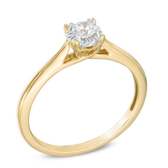 Previously Owned - 1/5 CT. Diamond Solitaire Engagement Ring in 10K Gold